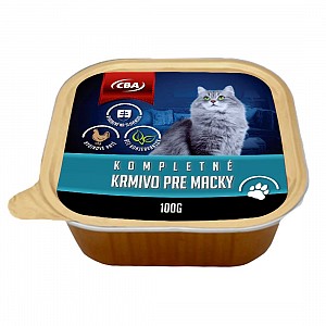CBA kompletné krmivo pre mačky 100g (vanička)