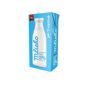 CBA mlieko polotučné trvanlivé 1,5 % 1 l